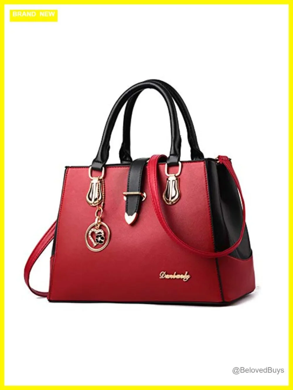 Large Capacity PU Leather Top Handle Tote Shoulder Crossbody Bag